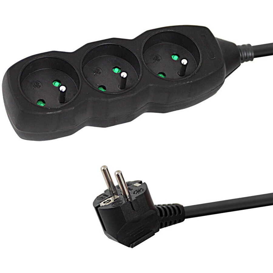 Prelungitor ELK204K 3 Prize 3m Negru