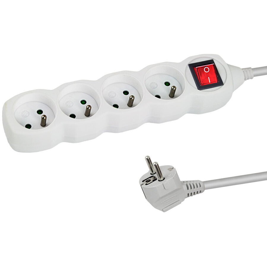 Prelungitor ELK212W Switch ON/OFF 4 Prize 1.5m Alb
