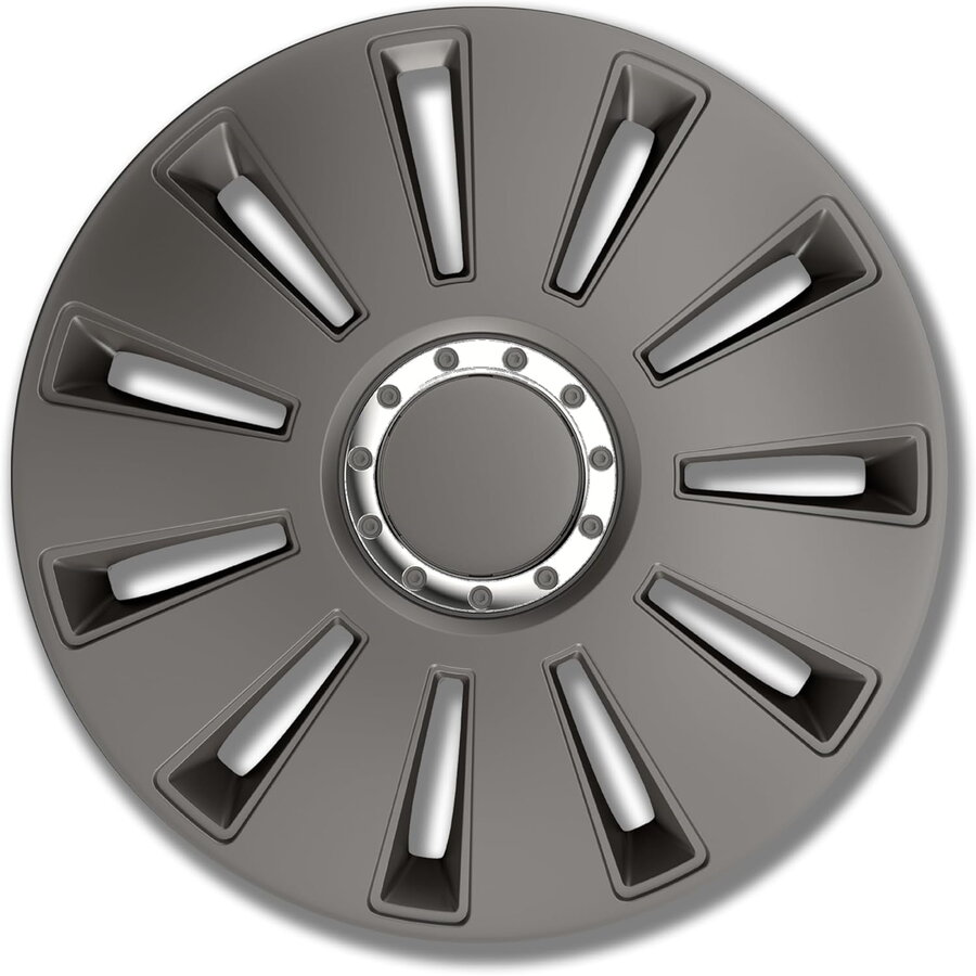 Set 4 Capace Roti SILVERSTONE PRO DARK RB531315 pentru Jante R15 Gri