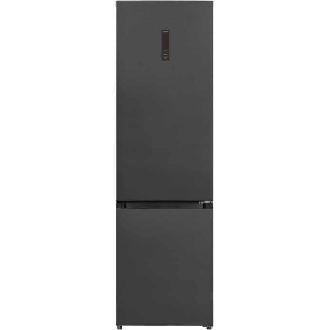 Combina Frigorifica HCNF-HM377INVDGHC No Frost Clasa C 377L Compresor Inverter Display Touch Tehnologie Inoxcool Compartiment Fructe si Legume Lumina LED Dark Grey