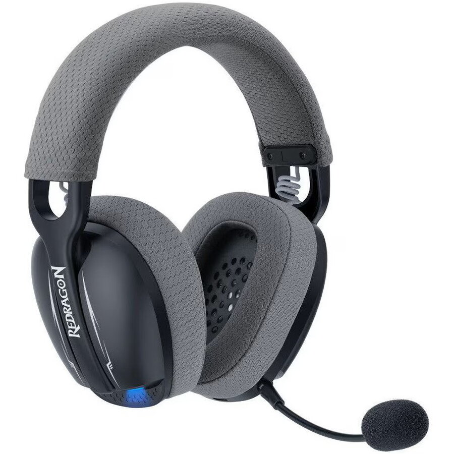 Casti Gaming H878BG Bluetooth cu Fir si Wireless Skuld Pro cu Iluminare Albastra Negre