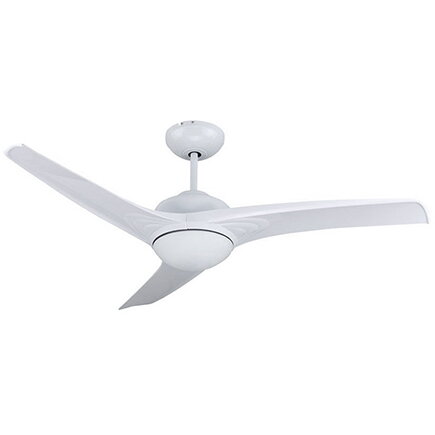 Ventilator Tip Candelabru Iluminat 3-in-1 35W ABS Abajur de Sticla Alb