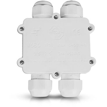 CONECTOR TERMINAL 4PINI 8-12MM IP68 - ALB - imagine 3