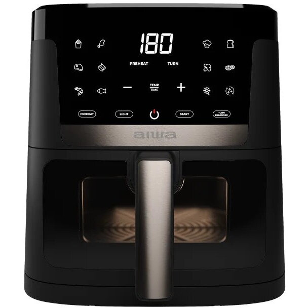 Friteuza Cu Aer Cald AFR-7000 7L 1800W Panou Digital Vizibilitate Cos 12 Programe Negru