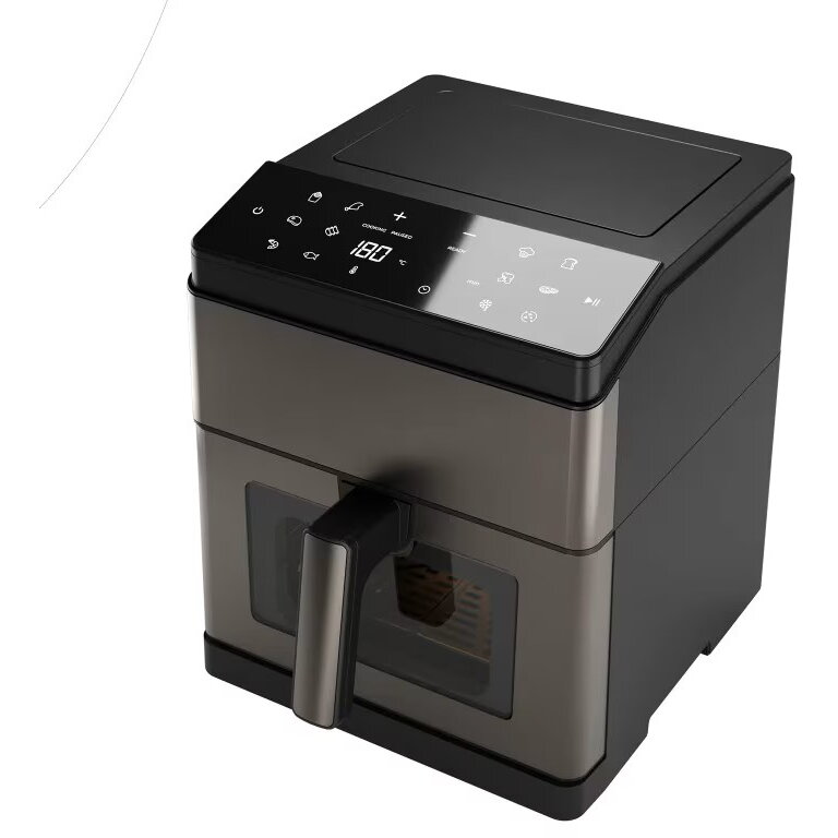 Friteuza Cu Aer Cald AFR-8000 8L 1800W 12 Programe Display Digital 80°C - 200°C Timer 60min Gri