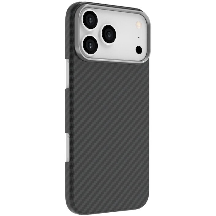 Husa Lemontti Slim Aramid/Kevlar Magsafe 1500D iPhone 17 Pro Negru — imaginea 3