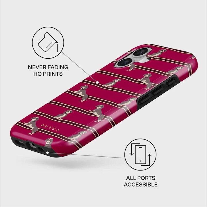 Husa Burga Dual Layer Magsafe On Hold iPhone 17 Vișiniu — imaginea 3