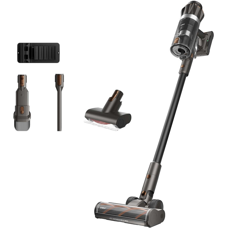 Aspirator Vertical fara Fir Cyclone Ultra Pro Capacitate Colectare 0.65L Control Digital Acumulator 25.2V / 3900mAh Putere Motor 600W  Negru/Gri