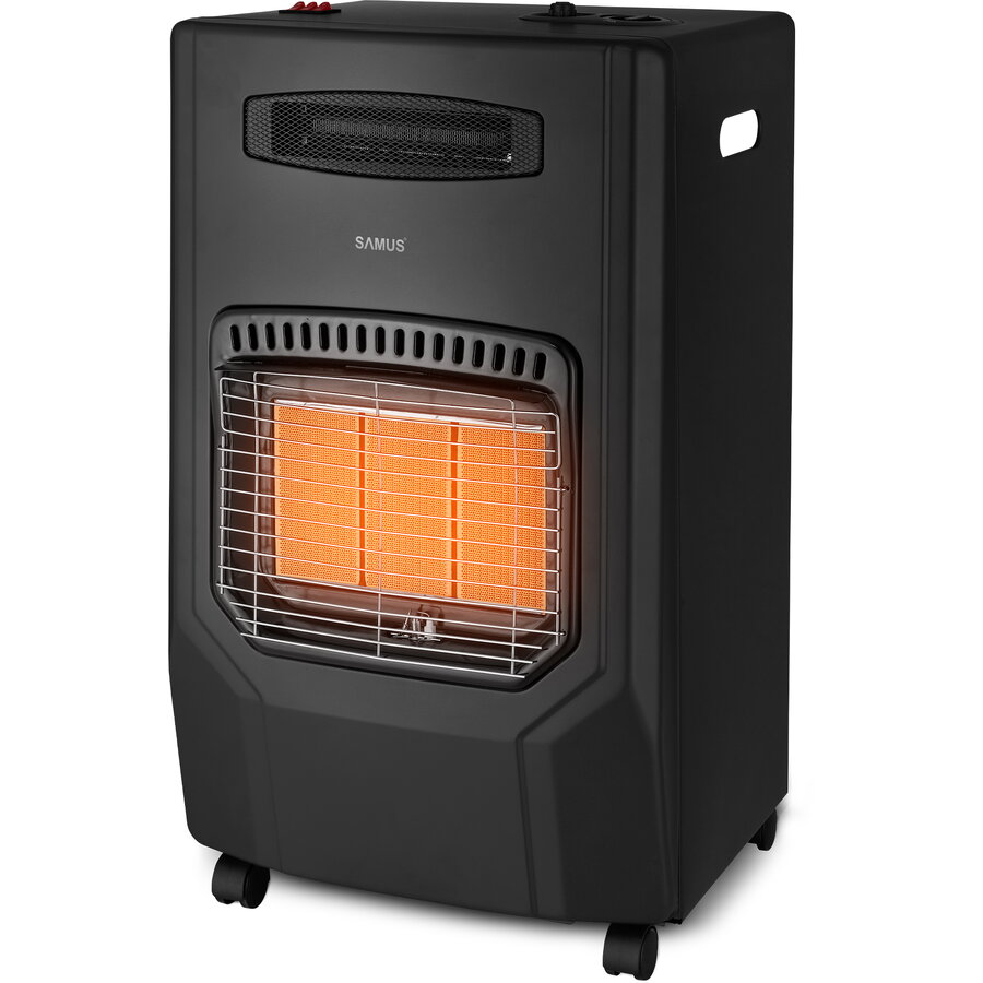Soba pe Gaz RS425H Alimentare cu GPL / Butan / Propan Aprindere Piezoelectrica Putere Maxima 4.2kW Negru