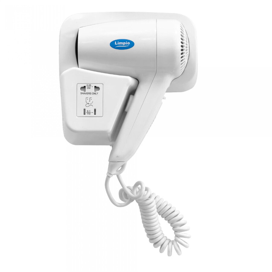 Uscator de Par pentru Hotel HD120-18BR cu Suport de Perete 1200W Alb