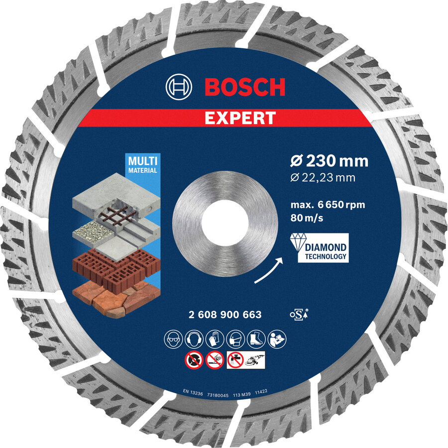 Disc Diamantat Expert MultiMaterial 230x15x2.4x22.23mm Multicolor