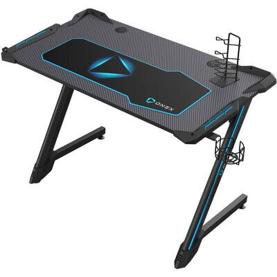 Birou Gaming GD1200Z cu Suport de Pahar Carlig pentru Casti Suport pentru Gamepad 114cm RGB Negru