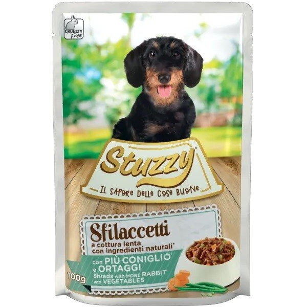 Hrana Umeda pentru Câini Stuzzy Shreds Iepure Legume 100g