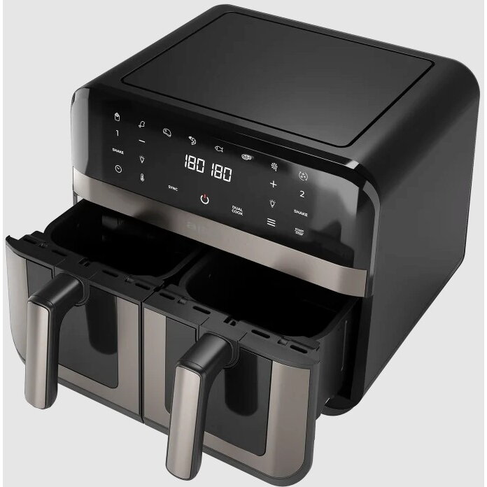 Friteuza cu Aer Cald Aiwa AFR-9000 2400W 9L 8 programe 80 - 200 Grade Celsius 60min Defrost Autocurățare Negru — imaginea 4