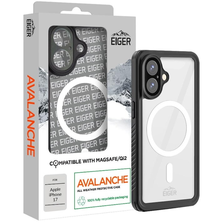 Husa Eiger Avalanche Magsafe iPhone 17 Negru