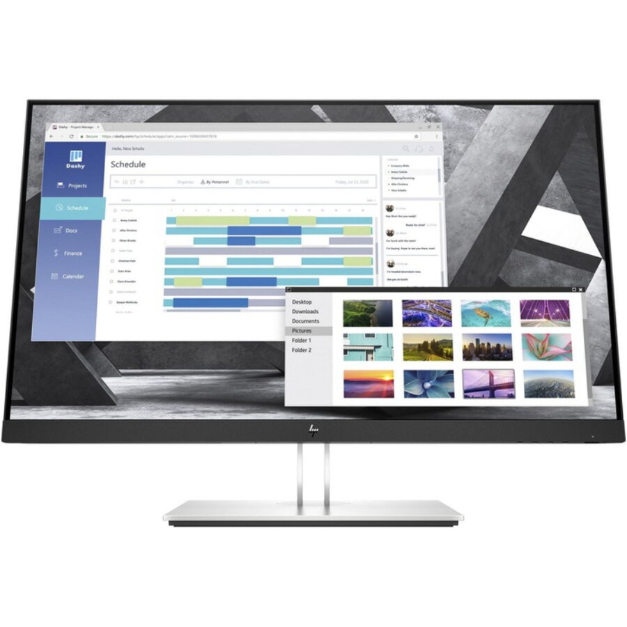 Monitor LED Refurbished HP EliteDisplay E27q G4, 27", QHD, IPS, 16:9, HDMI, DisplayPort, VGA, USB Hub, 1000:1, 5ms, 60Hz