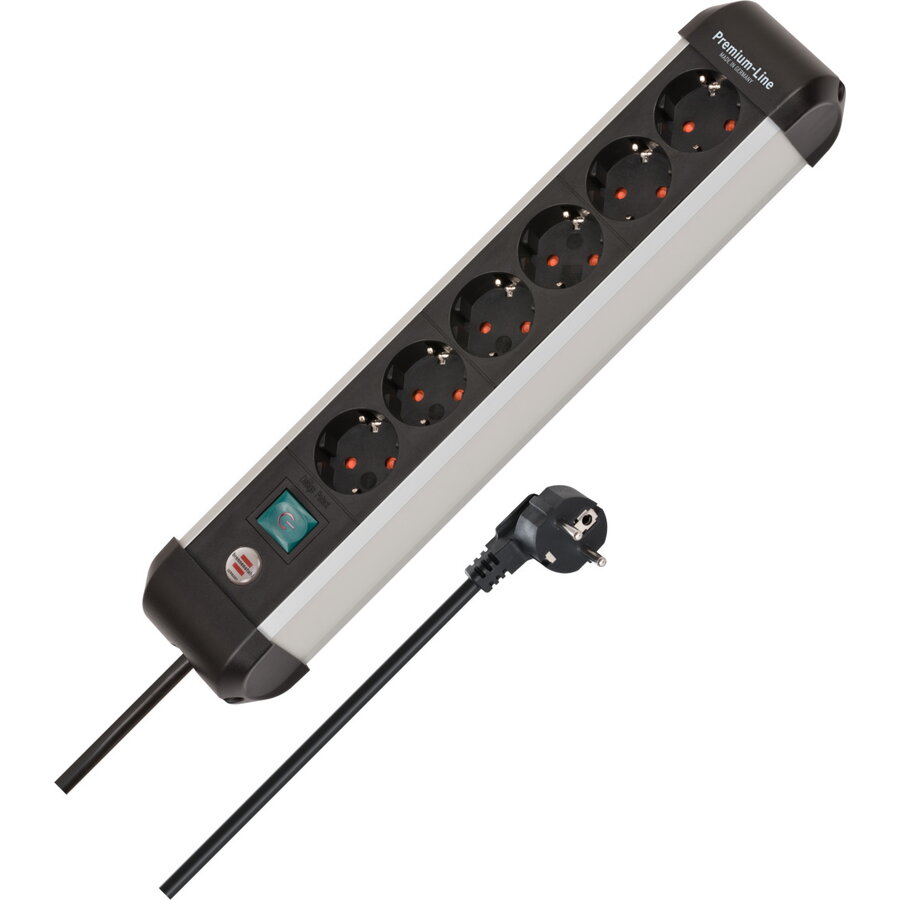 Prelungitor Premium-Alu-Line 6 Prize Cablu 3M Argintiu/Negru