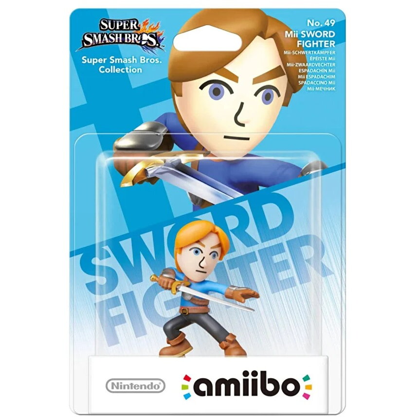 Figurina Nintendo of Europe SE Amiibo Mii Sword Fighter No. 49 (Super Smash)