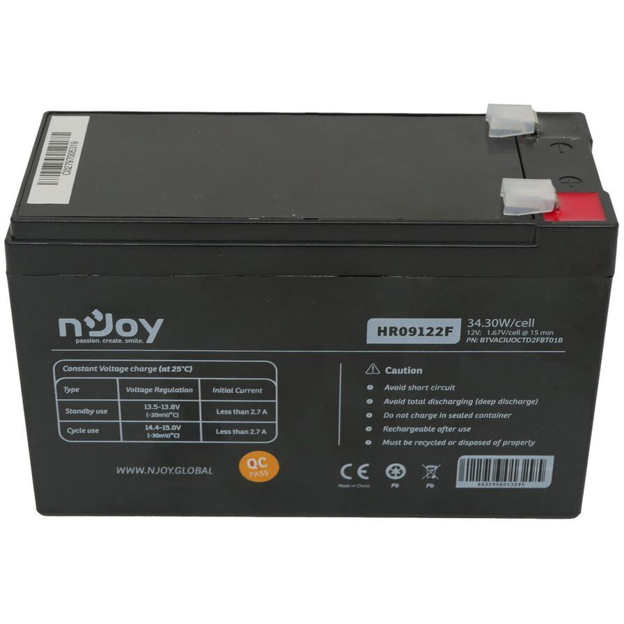 Baterie UPS HR09122F 12V/9Ah F2 (T2) Negru