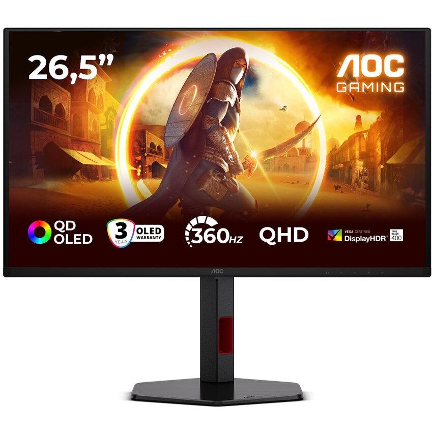 Monitor G4 Q27G4SDR Computer 67.3Cm 26.5Inch 2560 x 1440 Pixels QD-OLED Black