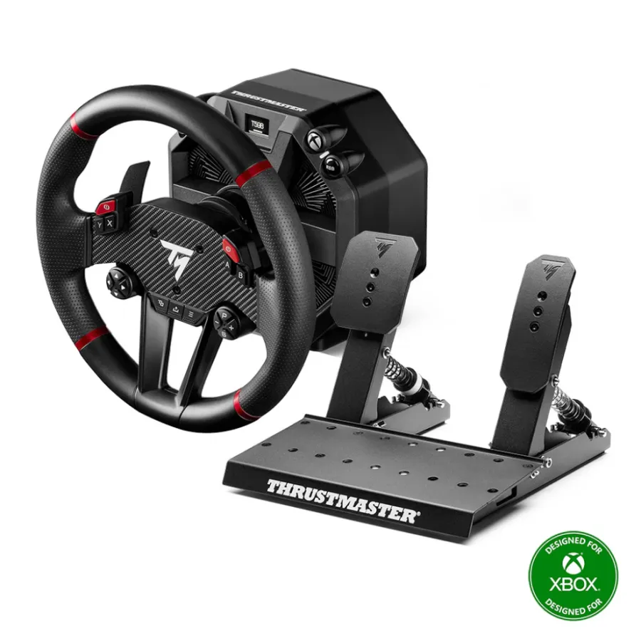 Set Volan Gaming și Pedale Thrustmaster T-598 X Direct Axial Drive pentru Xbox Series X/S și PC Negru