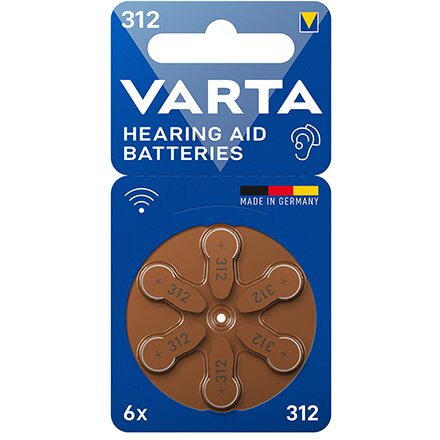 BATERII AUDITIVE 312 BLISTER 6