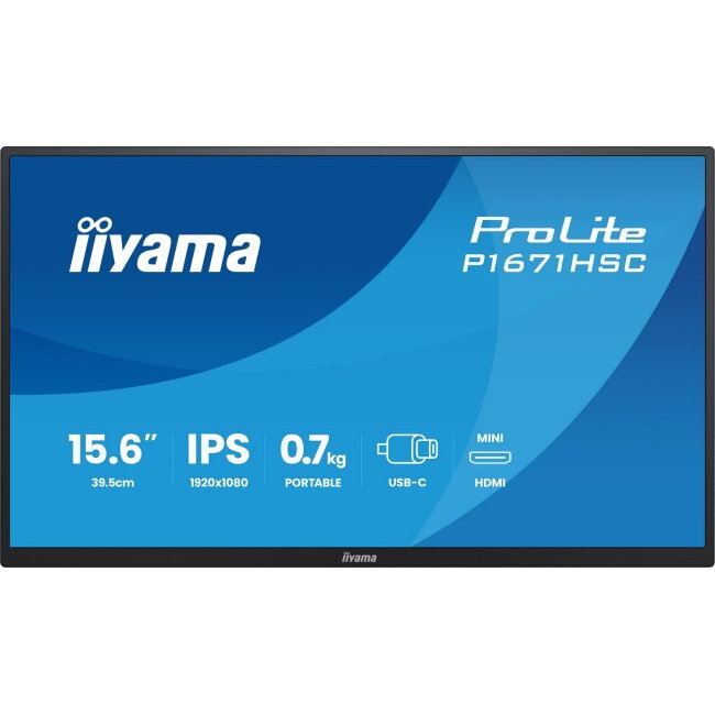 Monitor ProLite P1671HSC-B1 15.6inch Full HD Negru