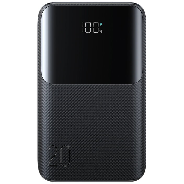 Acumulator extern JR-QP192, 20000 mAh, LED, 22.5W, 2x USB-C, 1x USB-A, Negru