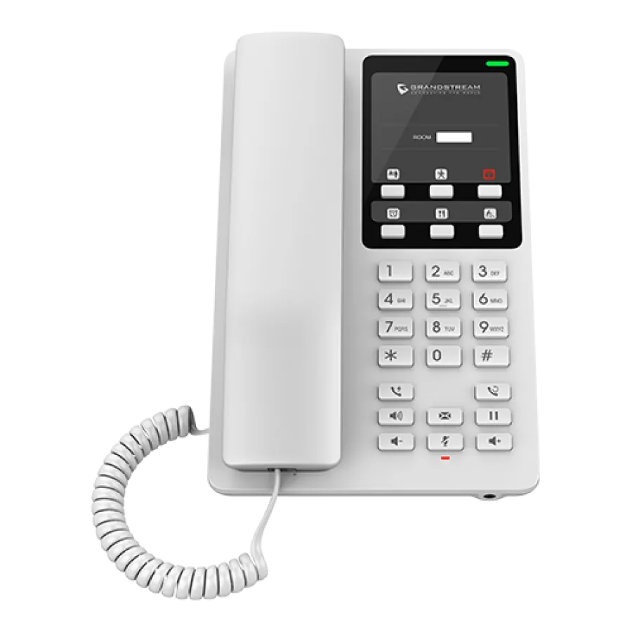 Telefon Fix IP Hotel Grandstream GHP620W cu 2 Linii Wi-Fi Dual Band Alb