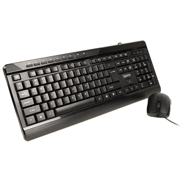Kit tastatura si mouse Tastatura Cu Fir Multimedia 104 taste (+ 9 Taste Multimedia) + Mouse Rezolutie Max.1600dpi 4 Butoane Rotita Scroll Negru
