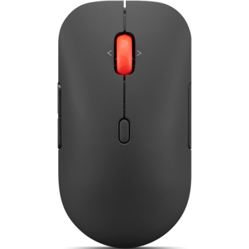 Mouse Lenovo Multi-Mode Pro Plus 6050, Wireless 2.4Ghz, Bluetooth, 4000DPI (Negru/Portocaliu) - imagine 2