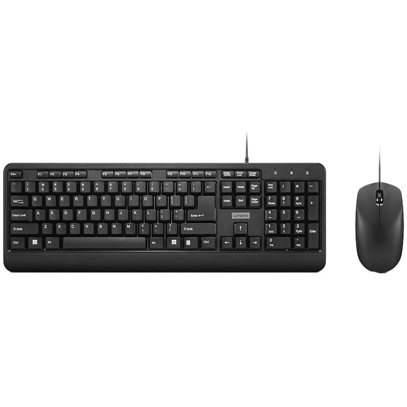 Kit tastatura si mouse 104 Tastate Mouse Included Home/Office USB US English Negru