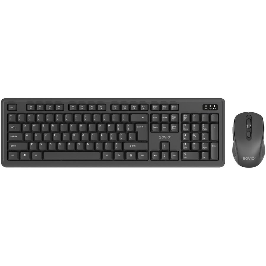 Kit tastatura si mouse KB-03 Tastatura Mouse Included Home/Office USB QWERTY US English Negru