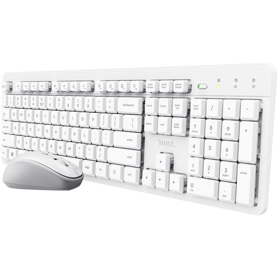 Kit tastatura si mouse Ody II Wireless US Alb