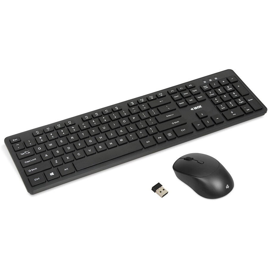 Kit tastatura si mouse Wireless Workstation Pro Kit 104 Taste Negru
