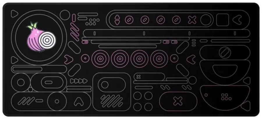 Mousepad Dark Project Onionite Dark Pattern XL Negru