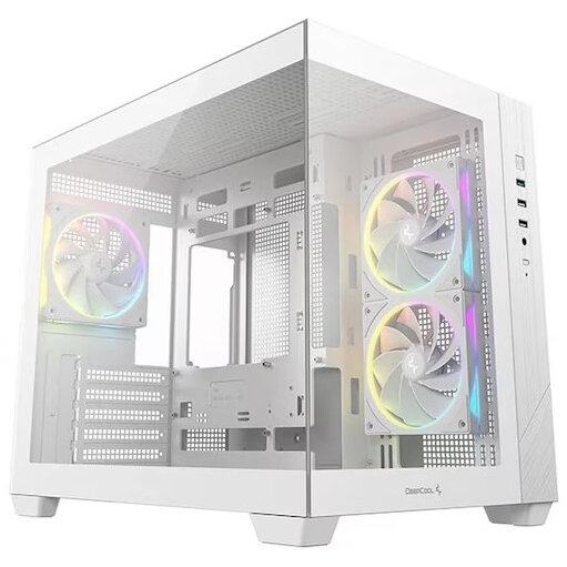 Carcasa CG330 3F Mini Tower RGB mATX Sticla Securizata Alb