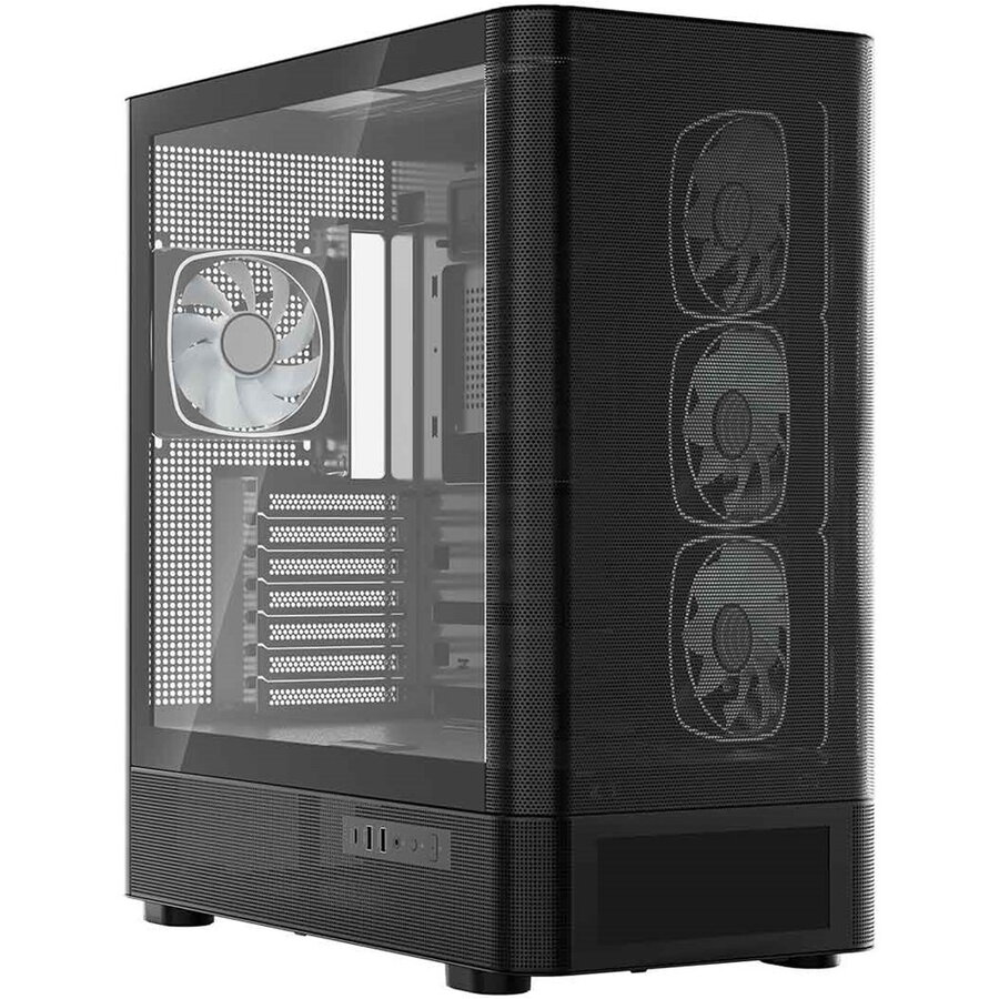 Carcasa Modecom Volcano Volcano AQ500 ARGB Midi Black — imaginea 3