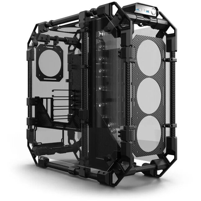 Carcasa Apex Pro Skeleton Carbon ATX Negru