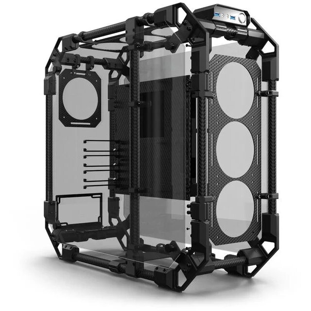 Carcasa Apex Skeleton Carbon ATX Negru