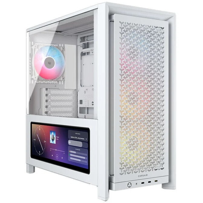 Carcasa FRAME 4000D LCD RS Midi-Tower ATX ARGB Tempered Glass Alb