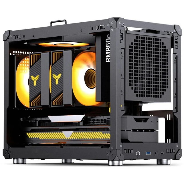 Carcasa C6 MAX  Mini Micro-ATX Tempered Glass  Negru