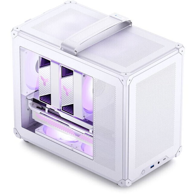 Carcasa C6 MAX Mini Micro-ATX Tempered Glass Alb