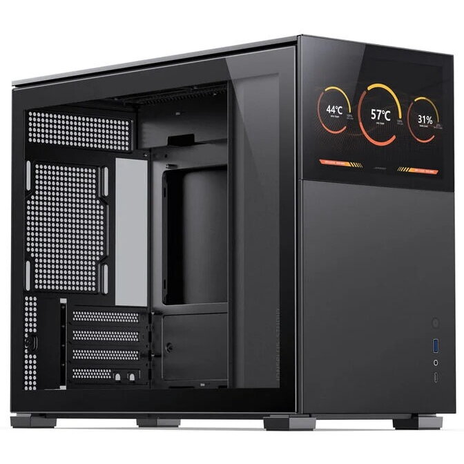 Carcasa D31 Screen Micro-ATX Tempered Glass Negru