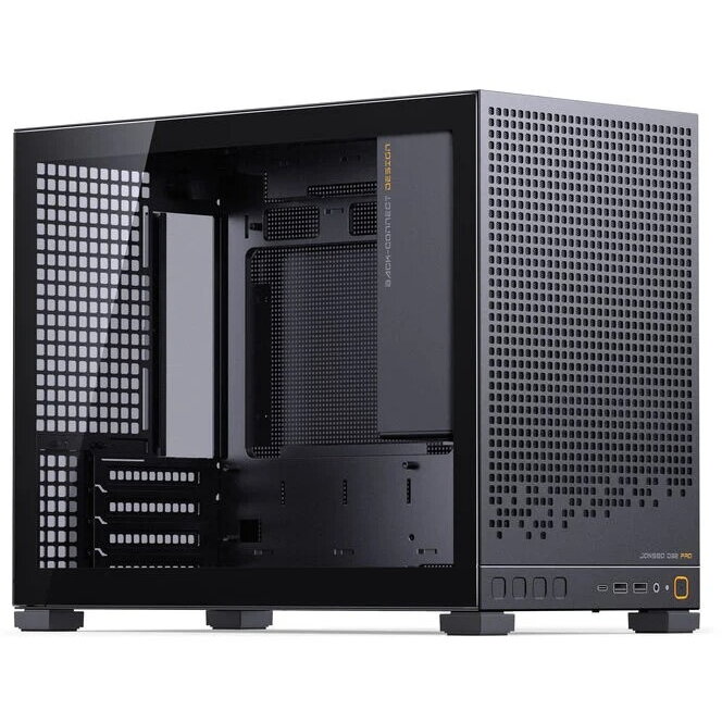 Carcasa D32 PRO Black Mini mATX Tempered Glass Negru