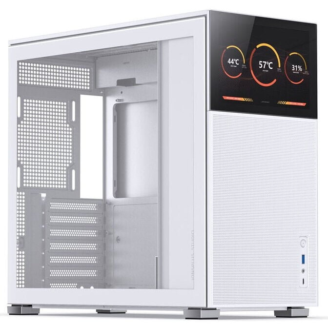 Carcasa D41 MESH Screen ATX Tempered Glass Alb