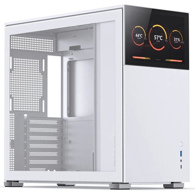 Carcasa D41 Screen ATX Tempered Glass Alb