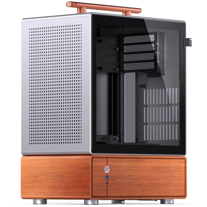 Carcasa T7 Midi-Tower mATX Tempered Glass Argintiu