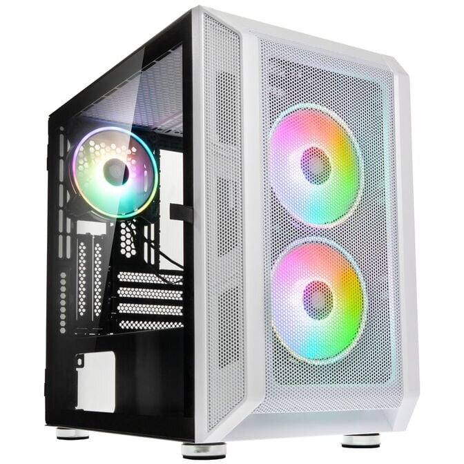 Carcasa Citadel Mesh RGB Micro-ATX Alb