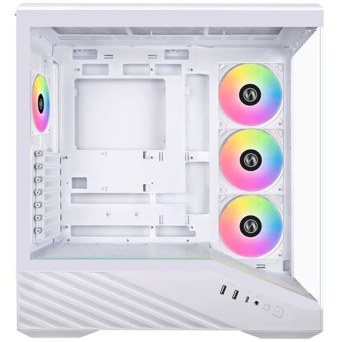 Carcasa Lian Li Vector V100 Midi-Tower ATX RGB Tempered Glass Alb — imaginea 6